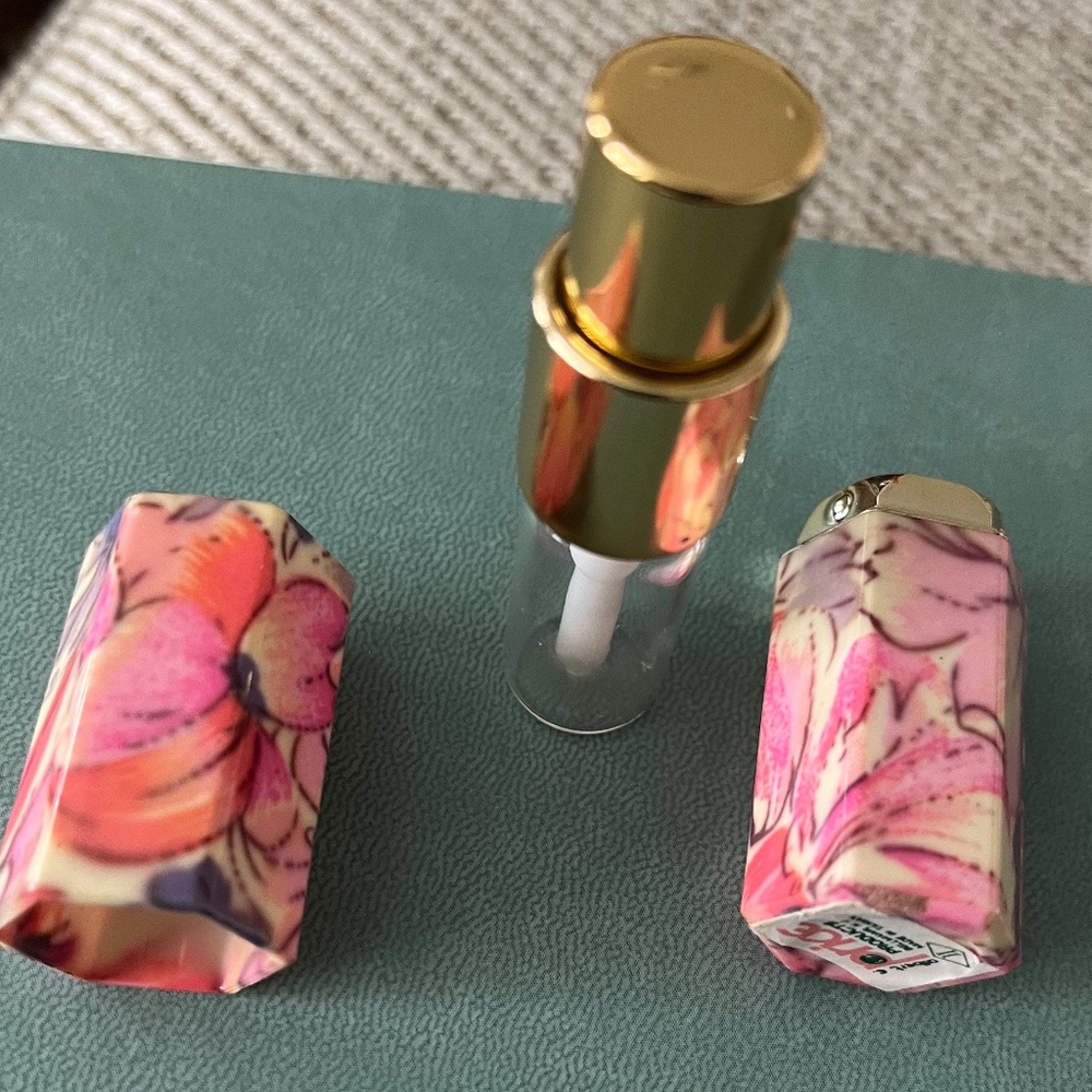 Pink Floral Refillable Perfume Case Holder